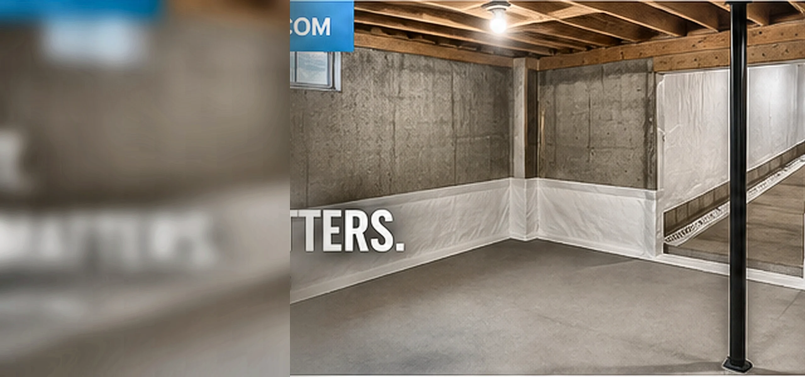 A dry, finished basement in a Troy, MI home after waterproofing work