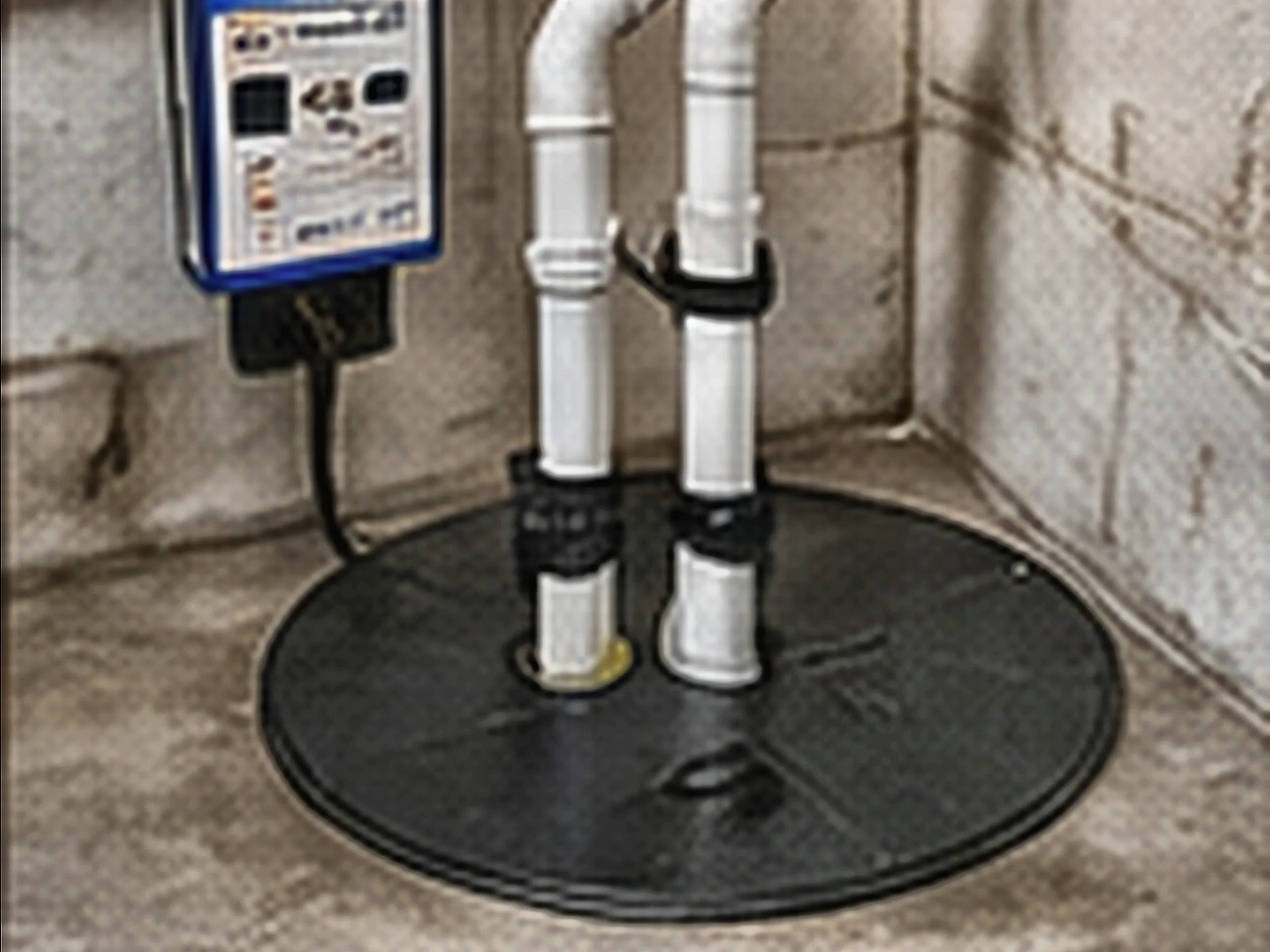 A Basement Waterproofing Troy technician installing a sump pump