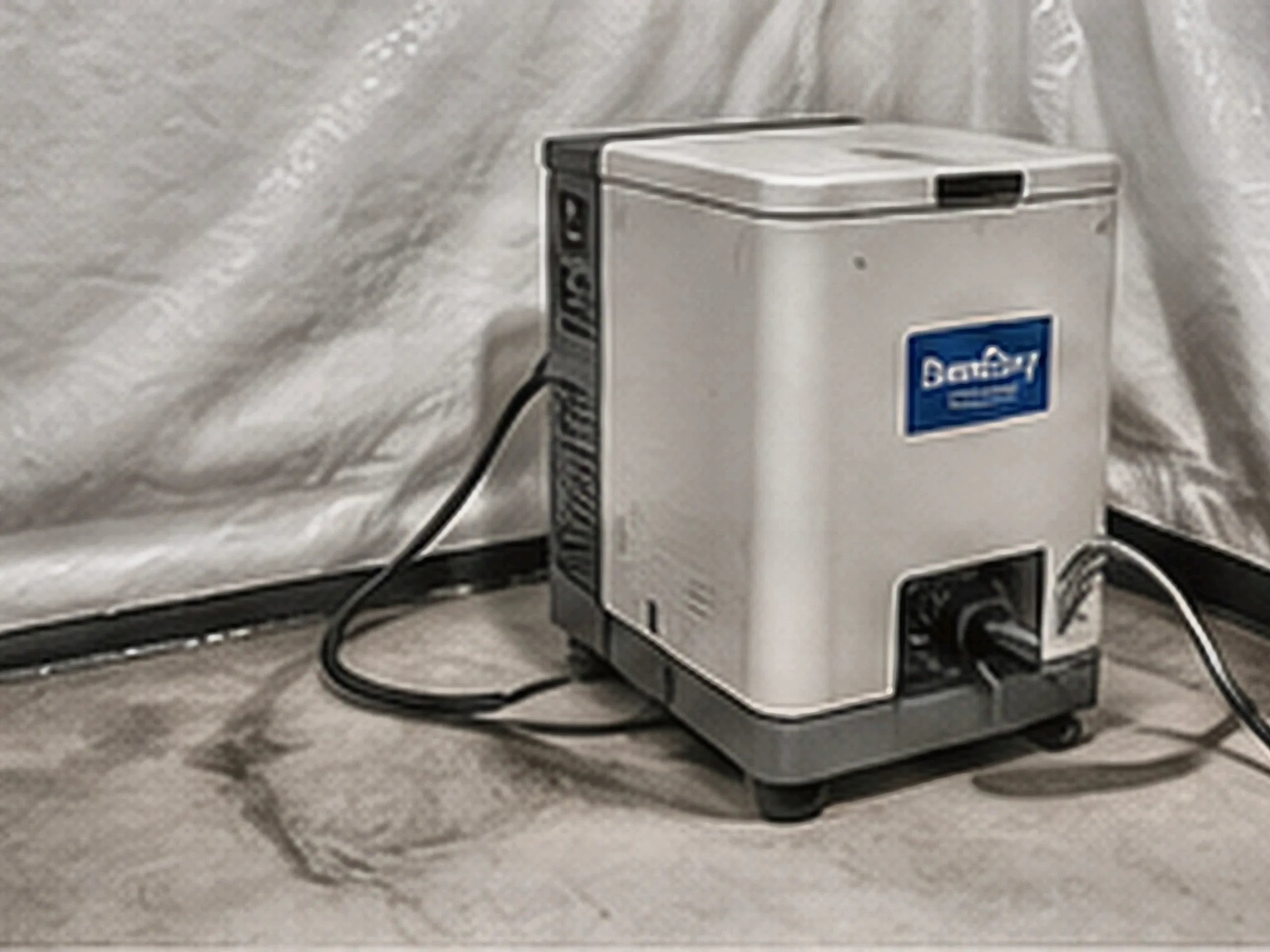 A dehumidifier installed as part of a moisture-control system